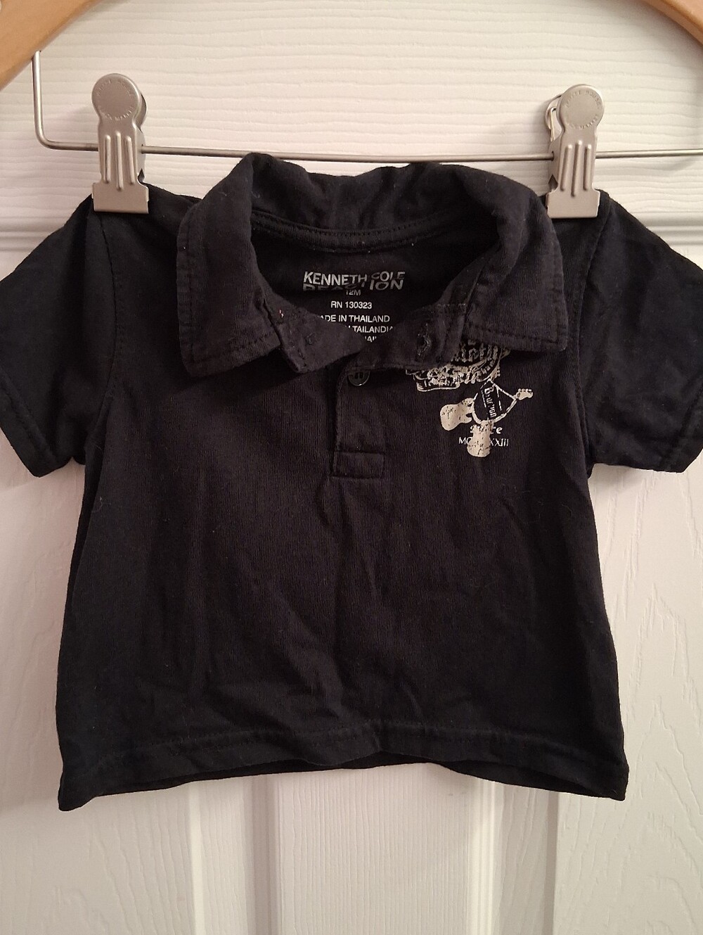 12 Months Kenneth Cole Black Polo Shirt